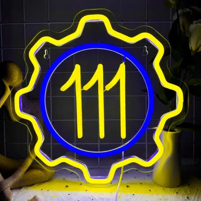 Vault 111 Logo Neon Sign LED Light