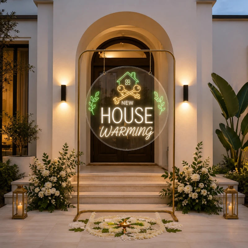 Villa Entrance House Warming Neon Sign