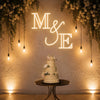 Warm Wedding Celebration Backdrop With Neon Sign
