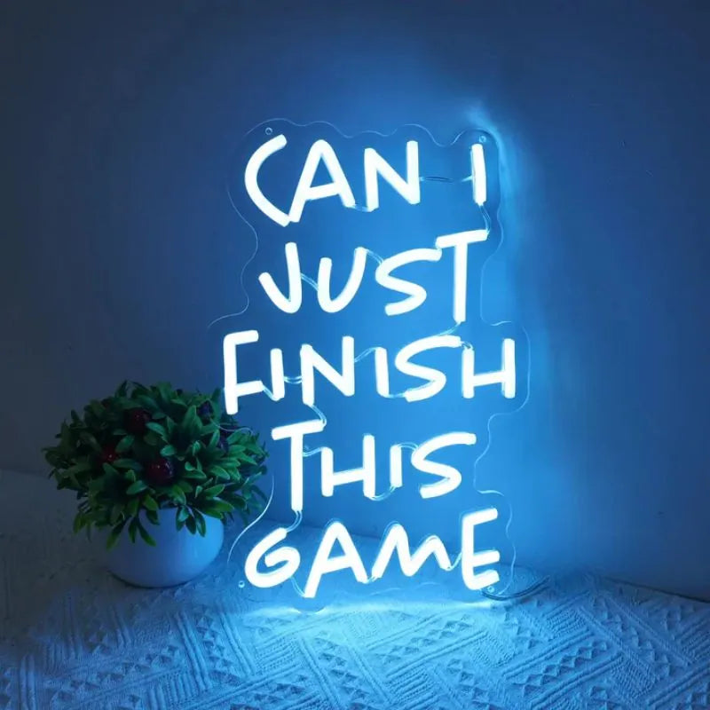Can I Finish This Game Neon LED Lights