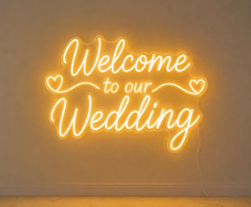 Welcome To Our Wedding LED Neon Sign Board