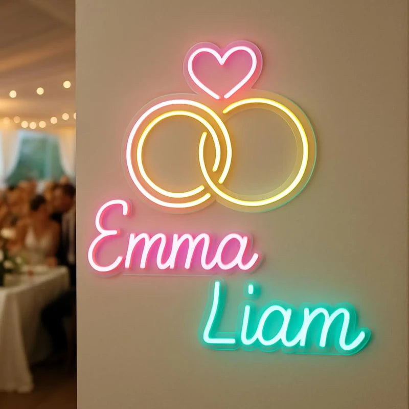 Wedding Ceremony Couple Name Light