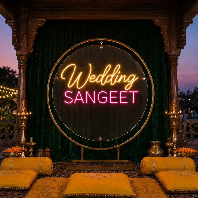 Wedding Sangeet Clean Neon Sign