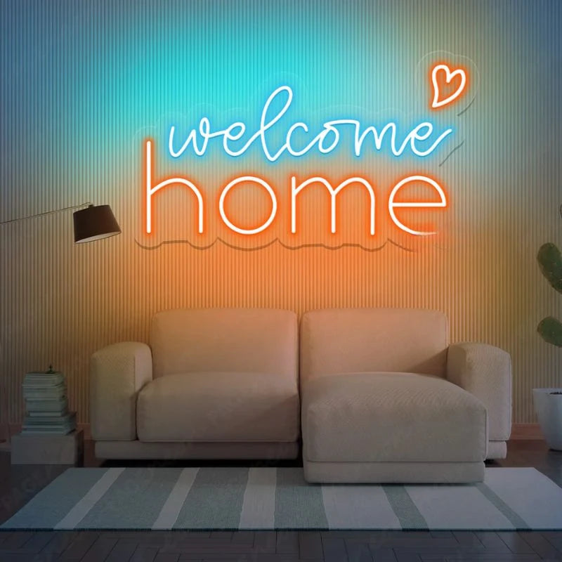 Welcome Home LED Neon Sign