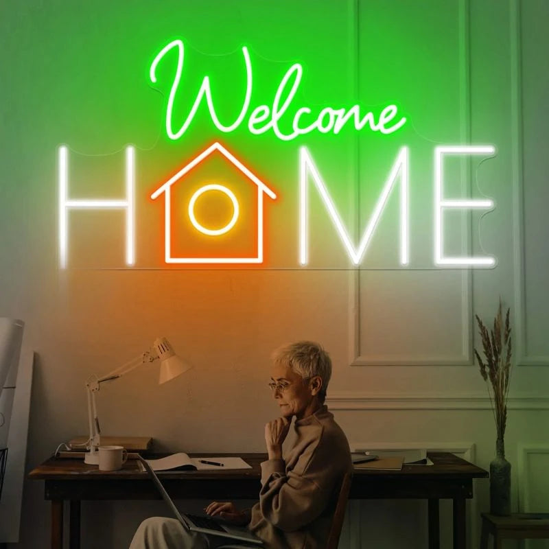 Welcome Home LED Neon Sign For Home Decor