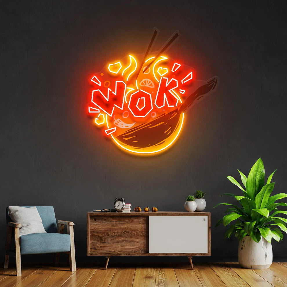 Wok LED Neon Sign