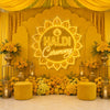 Yellow Floral Haldi Ceremony Neon Sign