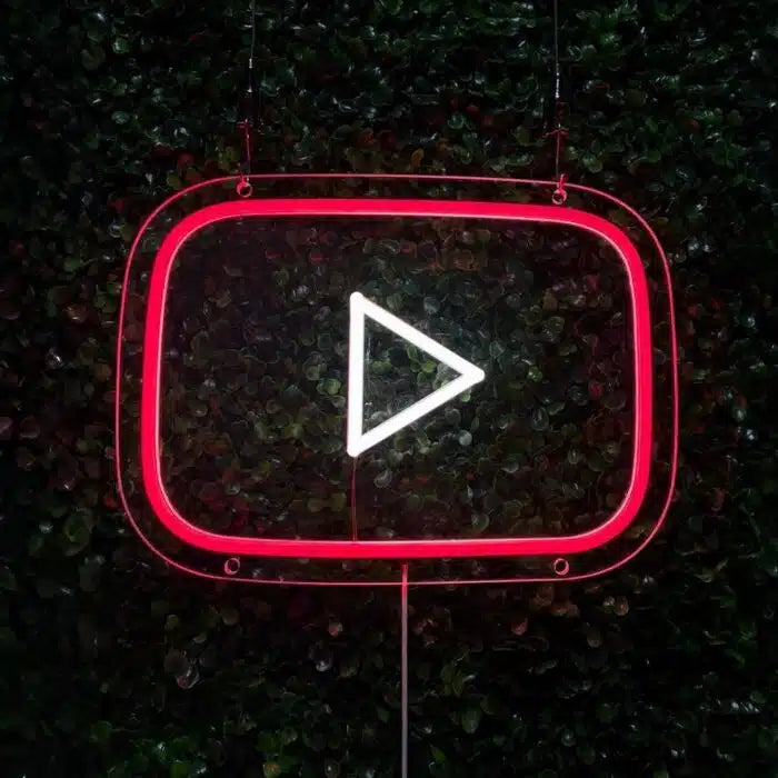 YouTube Logo Neon Sign LED Light